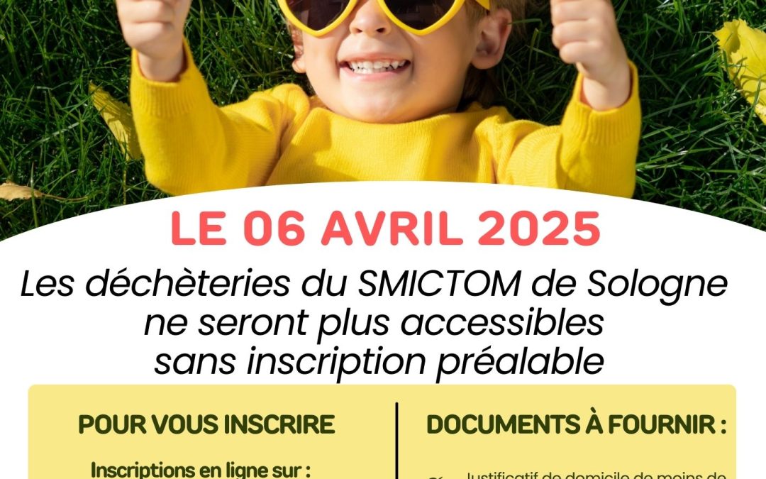 Accès aux déchèteries du SMICTOM de Sologne